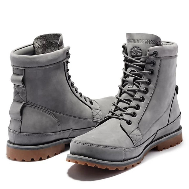 Мъжки боти от естествена кожа Timberland, сиви, 40