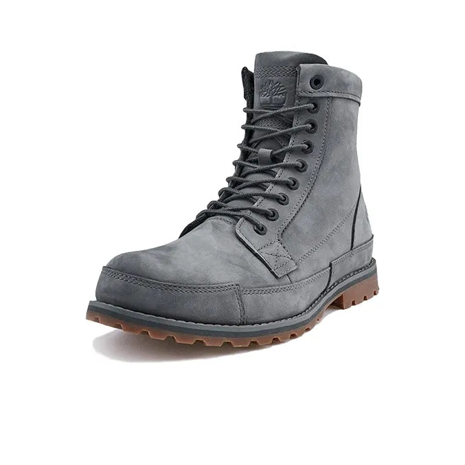 Мъжки боти от естествена кожа Timberland, сиви, 40